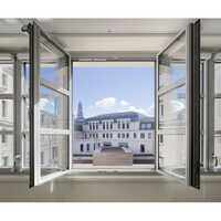 Aluminium Casement Window - 7mx5m (hxw) | High-quality White Coated Finish, Manual Operation For Enhanced Ventilation