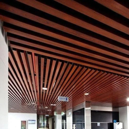 Wood Grain Finish Aluminium Profile - Color: Brown