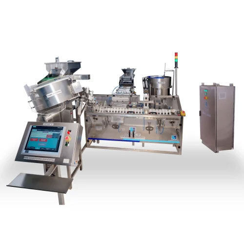 Eff Pack - 4T Fully Automatic Effervescent Tablet Tube Filling & Capping Machine - Color: Silver