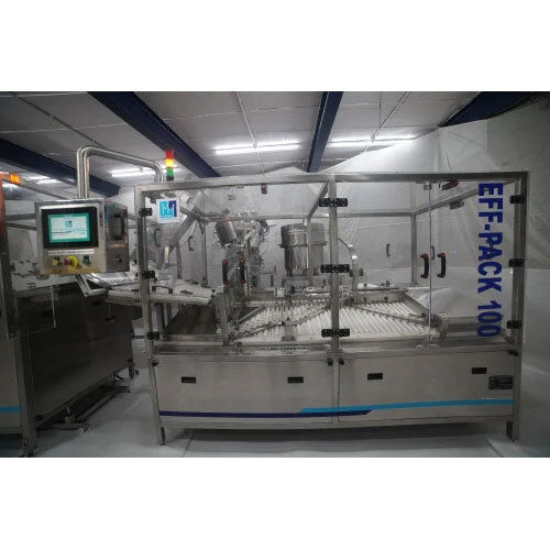 Fully Automatic Effervescent Tablet Tube Filling & Capping Machine - Color: Silver