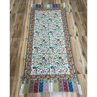 Handmade Hand Woven Kashmiri Rug - Back Material: Anti-slip Latex