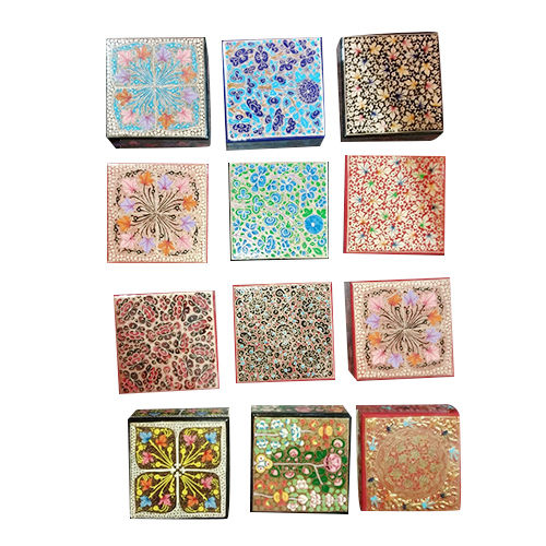 Handmade Paper Mache Decorative Box - Color: Mix Colour