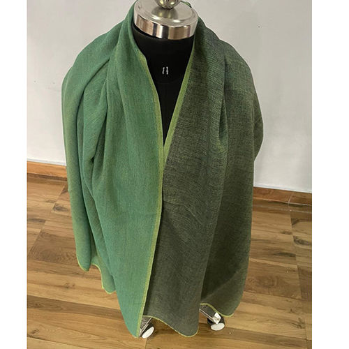 Plain Pure Pashmina Shawl - Color: Green