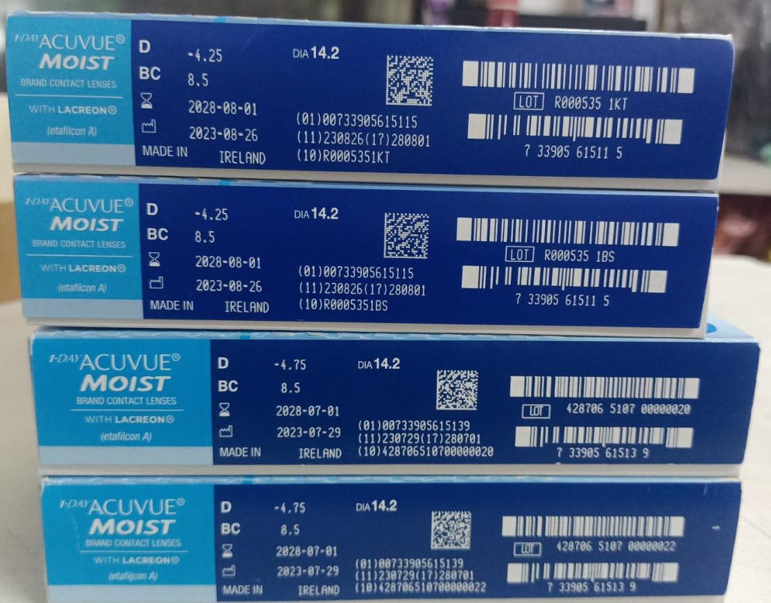 ACUVUE MOIST BRAND CONTACT LENSES 90 lens pack