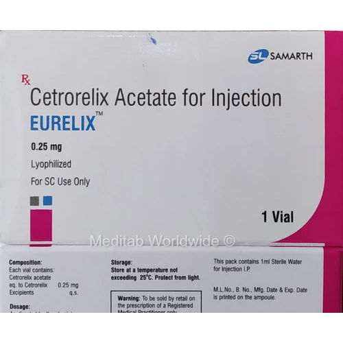 0.25 Mg 1 Vial Cetrorelix Acetate For Injection - Dosage Form: Liquid