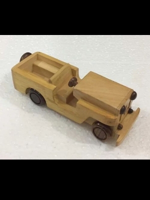 Wooden Classical Vintage Open Car Jeep Wooden Toys