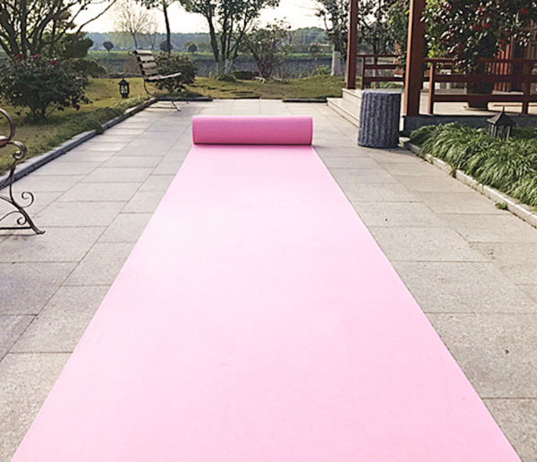 Event Promotional Non-Slip White Commercial Wedding Carpet Plain Runner Rug for Exhibitions  carpet