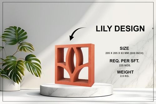 Clay Terracotta Jali Lily