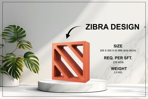 Zibra Design Clay terracotta Jali