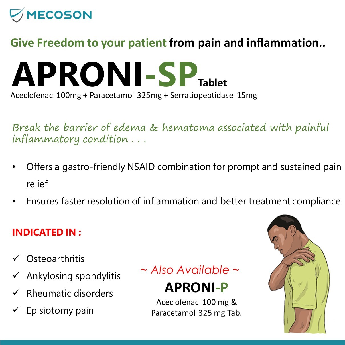 Aceclofenac 100mg Paracetamol 325mg