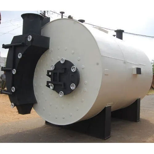 Oil Fired 10 Tph Horizontal Steam Boiler, Ibr Approved - Color: White