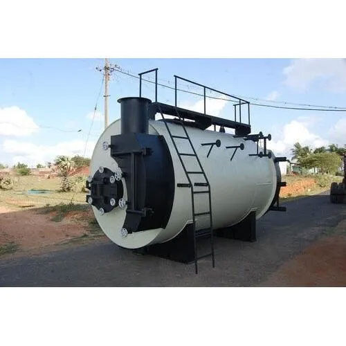 Oil Fired 600 Kg-hr Industrial Steam Boiler - Color: White