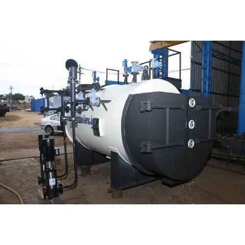 Wood Fired 6000 Kg-Hr Steam Boiler, Ibr Approved - Color: Black And White