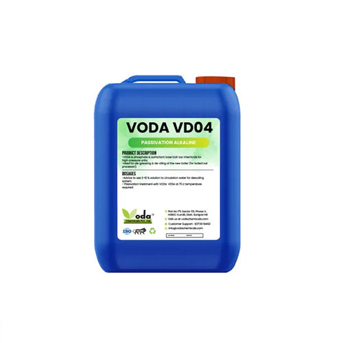 Voda VD04 - Industrial Grade Alkaline Passivation Descaling Liquid | Effective Acid Inhibitor, Organic Dispersant, High Solubility, De-greasing and De-oiling for New Boilers