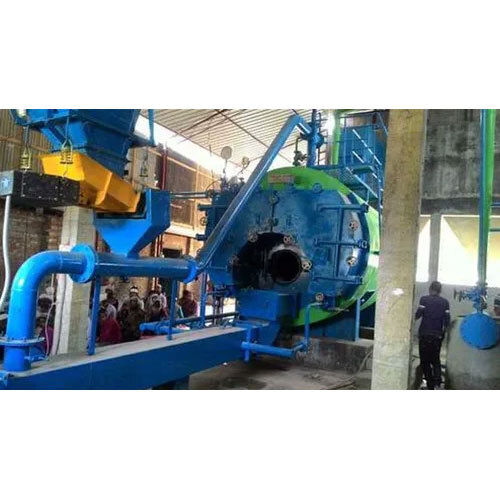 Husk Fired 400 Kg-hr Steam Boiler - Color: Blue