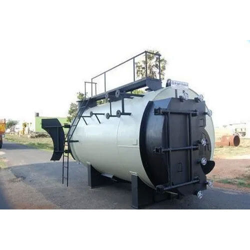 Oil Fired 2000 Kgs-hr Shell Tube Boiler - Color: Black