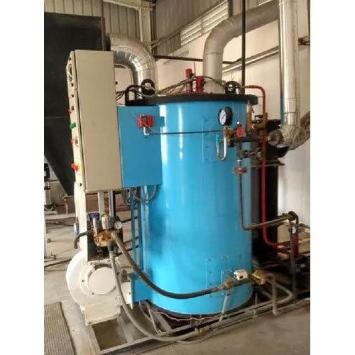 Diesel Fired 500 Kg-Hr Horizontal Steam Boiler - Color: Blue