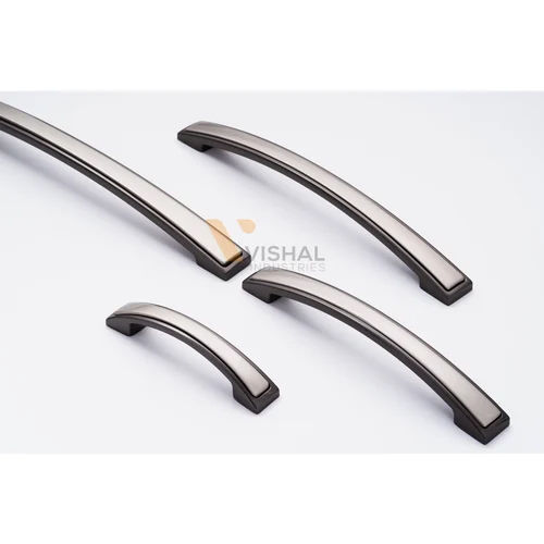 4 Inch Zinc Cabinet Handle - Color: Black