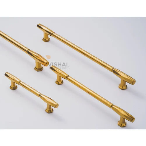 Brown Zinc Cabinet Pull Handle - Color: Golden