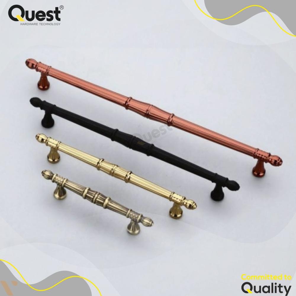 774 Zinc Cabinet Handle - 8 Inch Length, Polished Finish, High-quality Zinc Material, Standard Design For Elegant Cabinet Fittings
