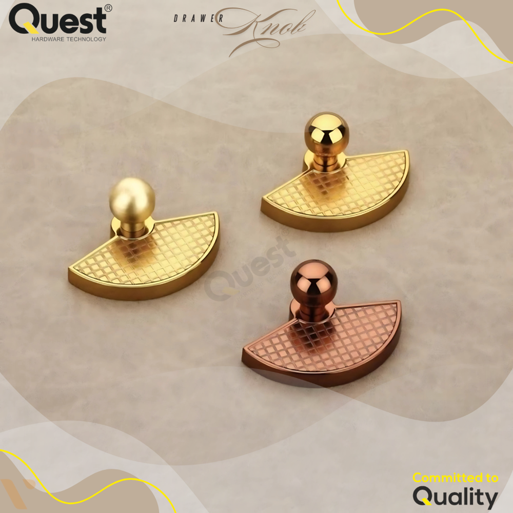 Fancy Zinc Door Knob - Zinc Alloy, Various Sizes, Brown Color | Polished Finish, Suitable for Home and Industrial Use