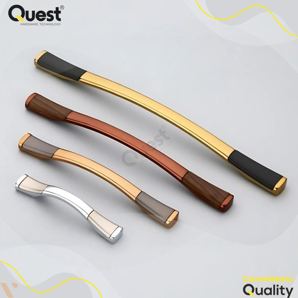 806 Zinc Cabinet Handle - High-quality Zinc, 8 Inch Length, Polished Finish, Available In Brown And Silver | Standard Design, Easy To Install, Comfortable Grip