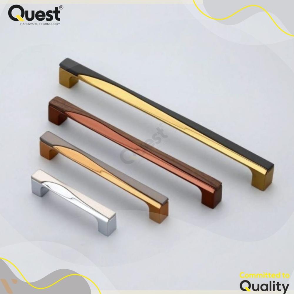 Antique Zinc Cabinet Handle - Zinc Material, 8 Inch Length, Golden Color | Polished Finish, Classic Vintage Design For Elegant Cabinet Fittings