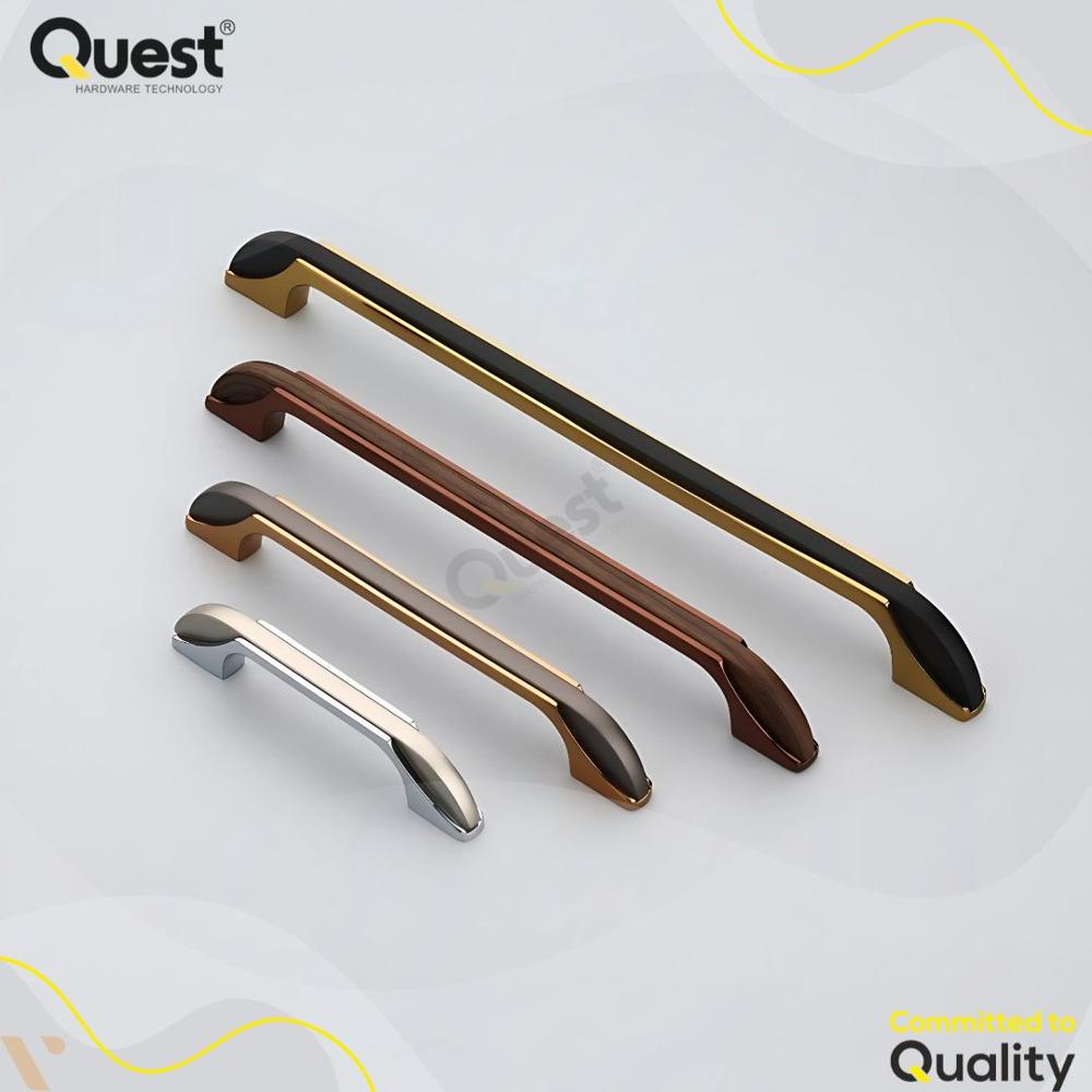 Designer Zinc Cabinet Handle - 6 Inch Length, Polished Finish, Standard Design | Ideal for Cabinet Fitting Projects, Comfortable Grip