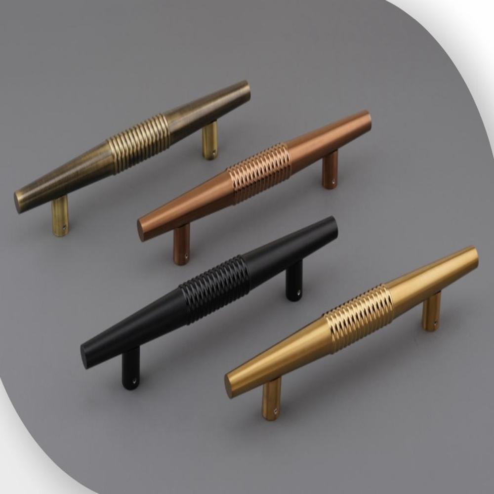 Zinc Cabinet Door Handle - Polished Zinc, Standard Design, Black Color | Elegant Cabinet Fitting for Commercial and Residential Use