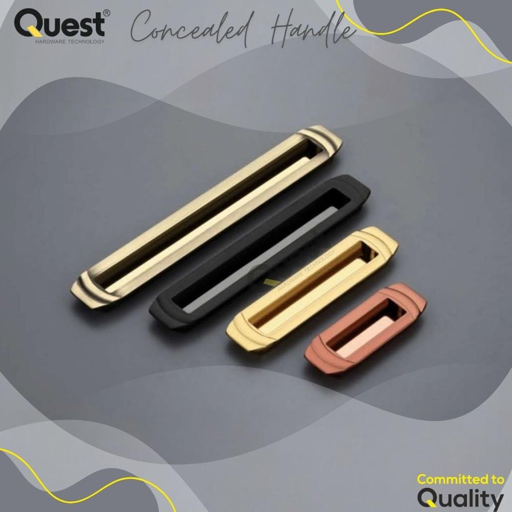 Sliding Wardrobe Concealed Handles Rosegold