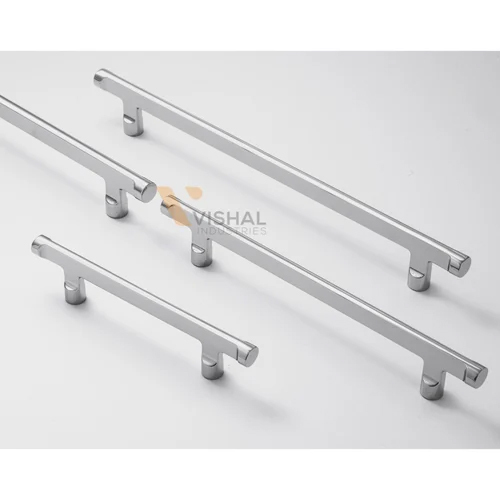 1004 Aluminum Glass Door Handle - Aluminum Material Polished Finish Silver Color | Ideal For Glass Doors In Home & Industrial Applications