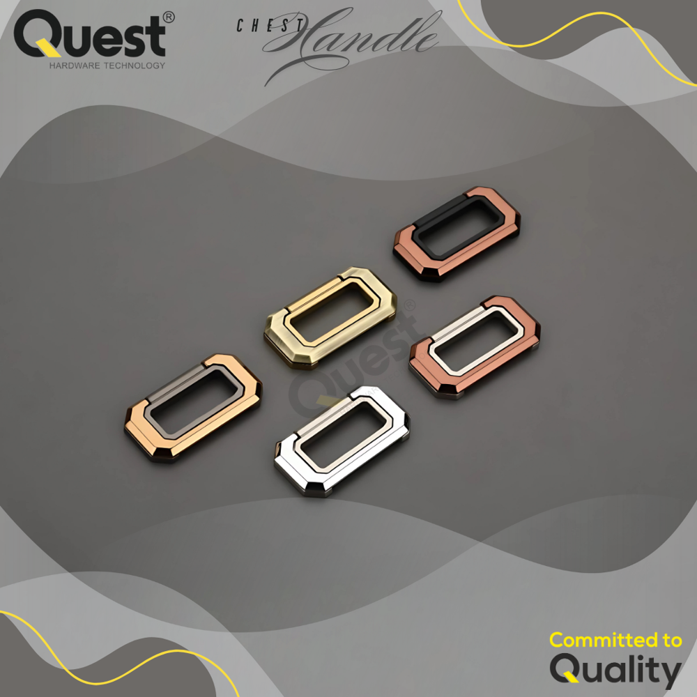 Modern Ring Pull Cabinet Handle Gold Finish Zinc