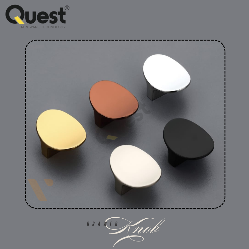 Square Drawer Knobs Matte Black