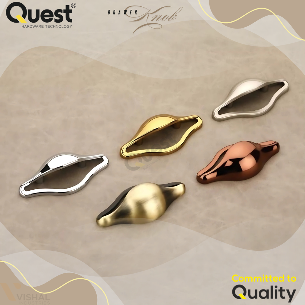 605 Aluminum Cabinet Knob - Polished Finish, Standard Design For Elegant Cabinet Fittings