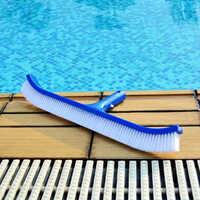 Nylon Bristle Brush - Pvc & Nylon, 14 Inch Size, Blue Color | Durable & Lightweight Pool Cleaning Tool, Warranty Included