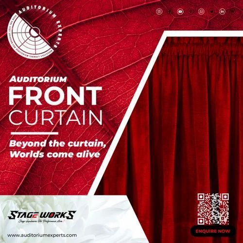 Auditorium Front Curtain - Color: Red