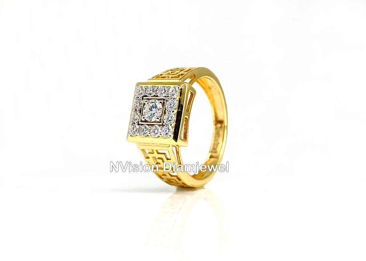 Men's Natural Diamond Solitaire Urban Edge Ring