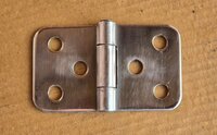 Stainless Steel Hinge 6 Hole Small - Color: Silver