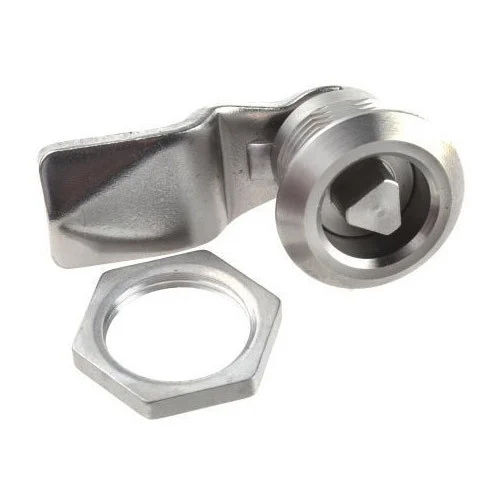 Zinc Panel Lock With Triangle Bit - Color: Silver