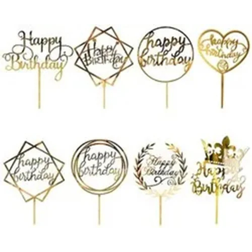 Happy Birthday Acrylic Cake Topper