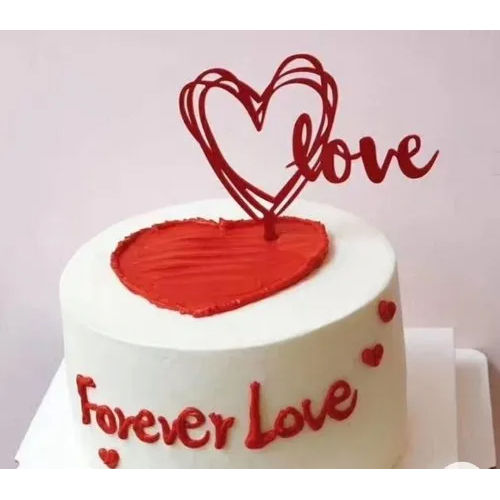 Love Cake Topper - Color: Red