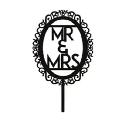 Mr And Mrs Acrylic Cake Topper