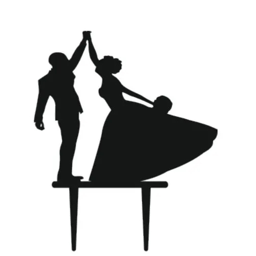 Black Acrylic Cake Topper