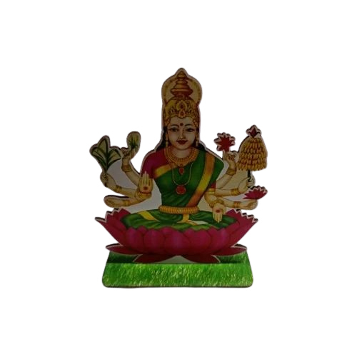 Laxmi Ji Mdf Cut Out With Stand - Color: Multicolor