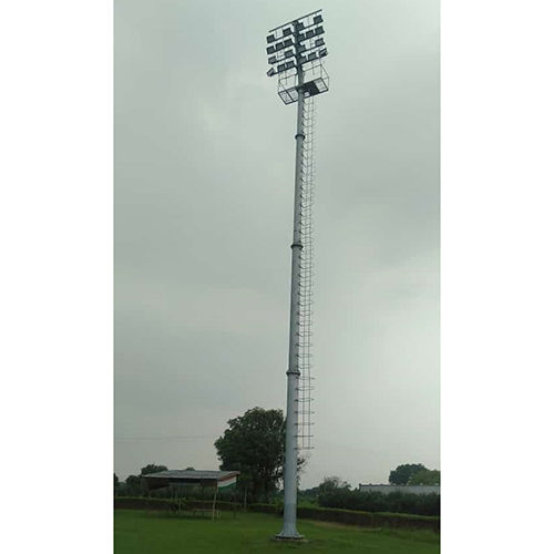 Stadium Light Pole. - Color: Silver