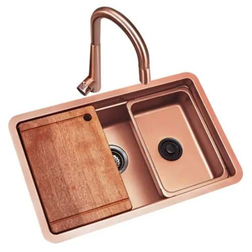 Rose Gold Sarus Stainless Steel Kitchen Sink - Automatic Grade: Manual