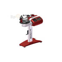 E3000 Li-ning Badminton Stringing Machine - 100-240 Volt Electric, Automatic Operation, Adjustable Tension, Sleek Red Design