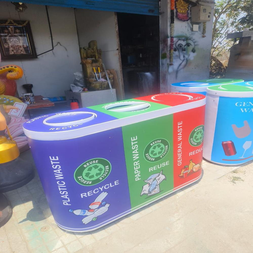 FRP Three Box Dustbin