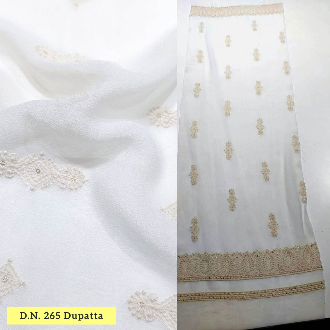 Lucknowi Chikankari based embroidered lehenga set fabric