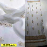 Lucknowi Chikankari based embroidered lehenga set fabric